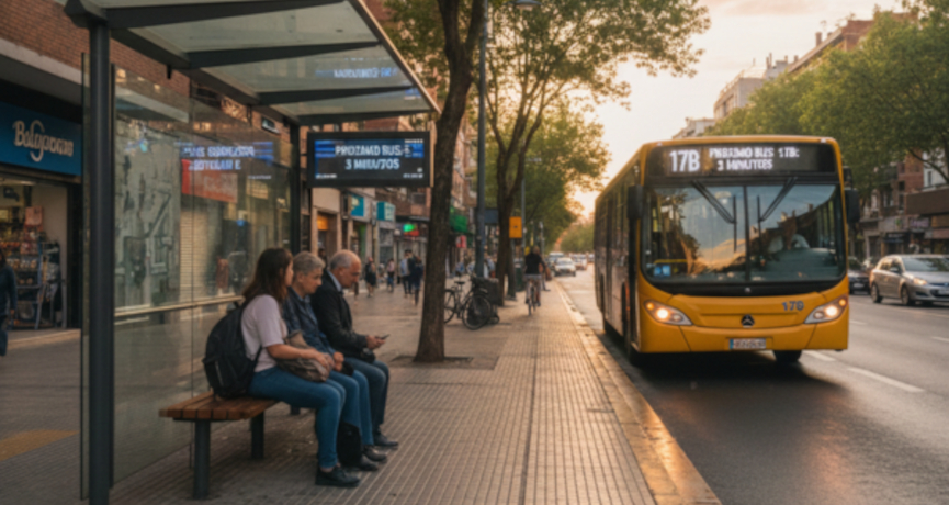 Parada de autob&uacute;s en Orihuela Costa