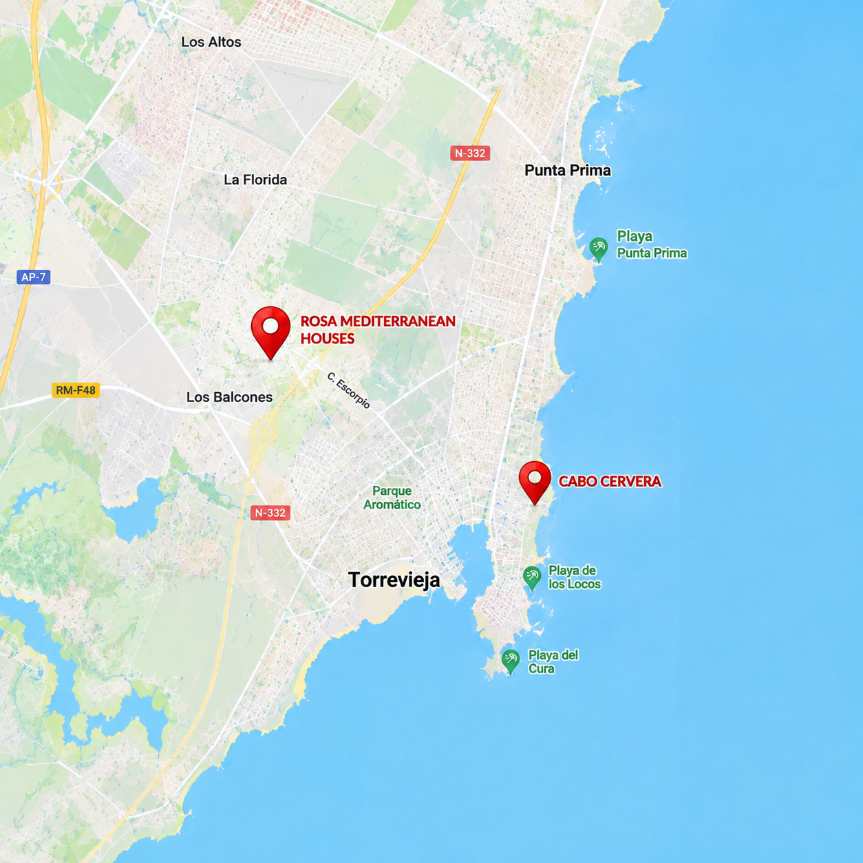 Cabo Cervera Torrevieja logement proche de la mer