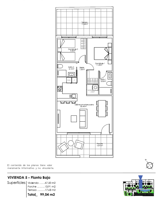 Apartamentos Bajos Nuevos en Pilar de la Horadada