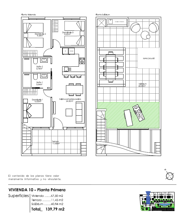 Nybyggde penthouse-leiligheter i Pliar de la Horadada