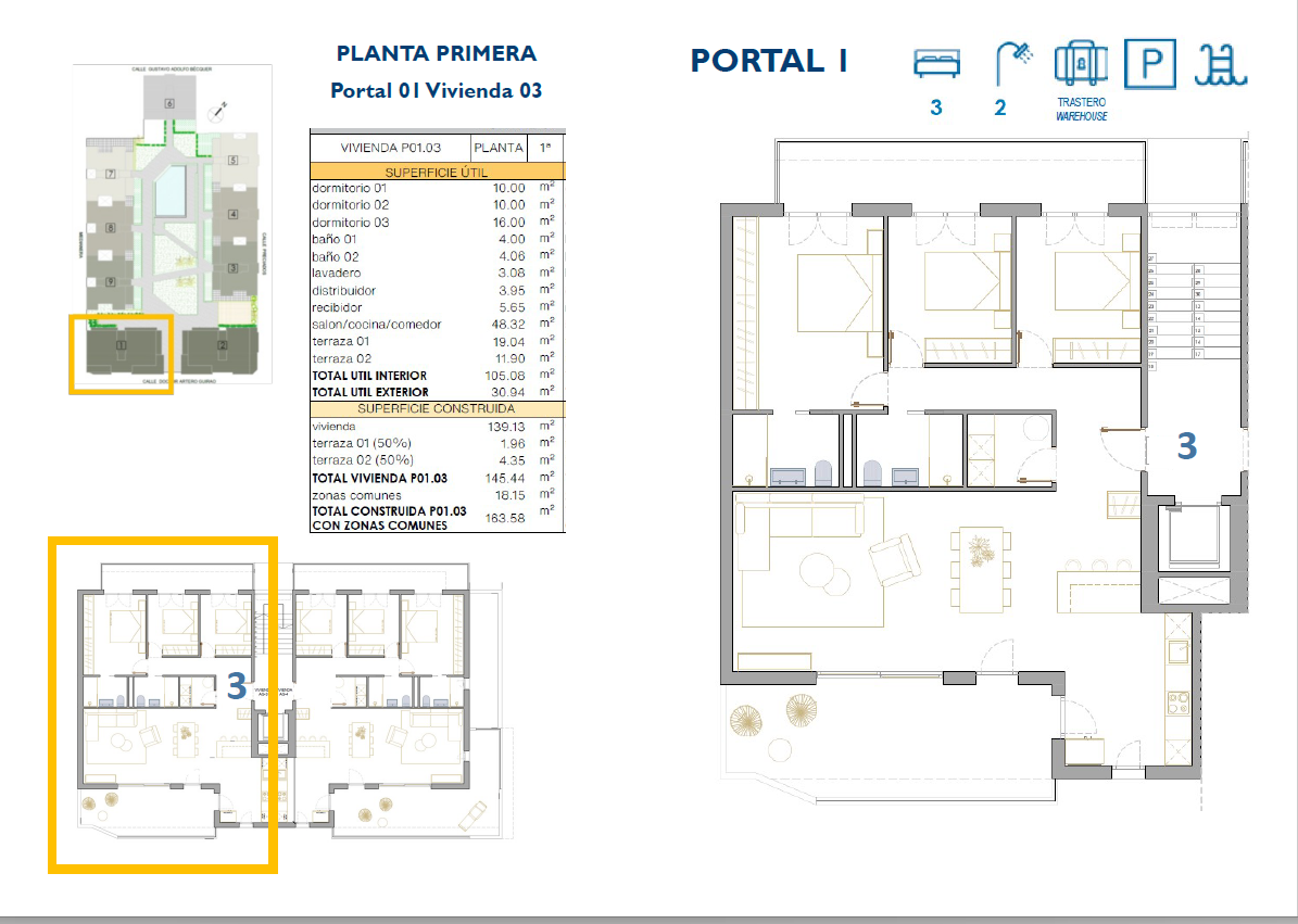 Роскошные апартаменты с 3 спальнями и 2 ванными комнатами в Сан-Педро-дель-Пинатар