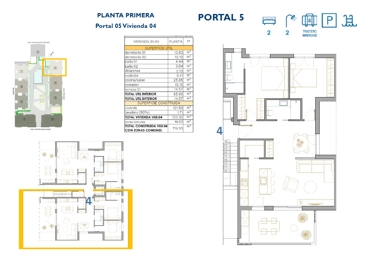 Luksuriøse 2-værelses, 2-badeværelses lejligheder i San Pedro del Pinatar