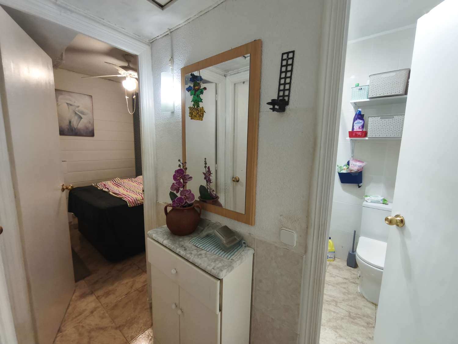 Solig bungalow framför Salt Lake i Torrevieja