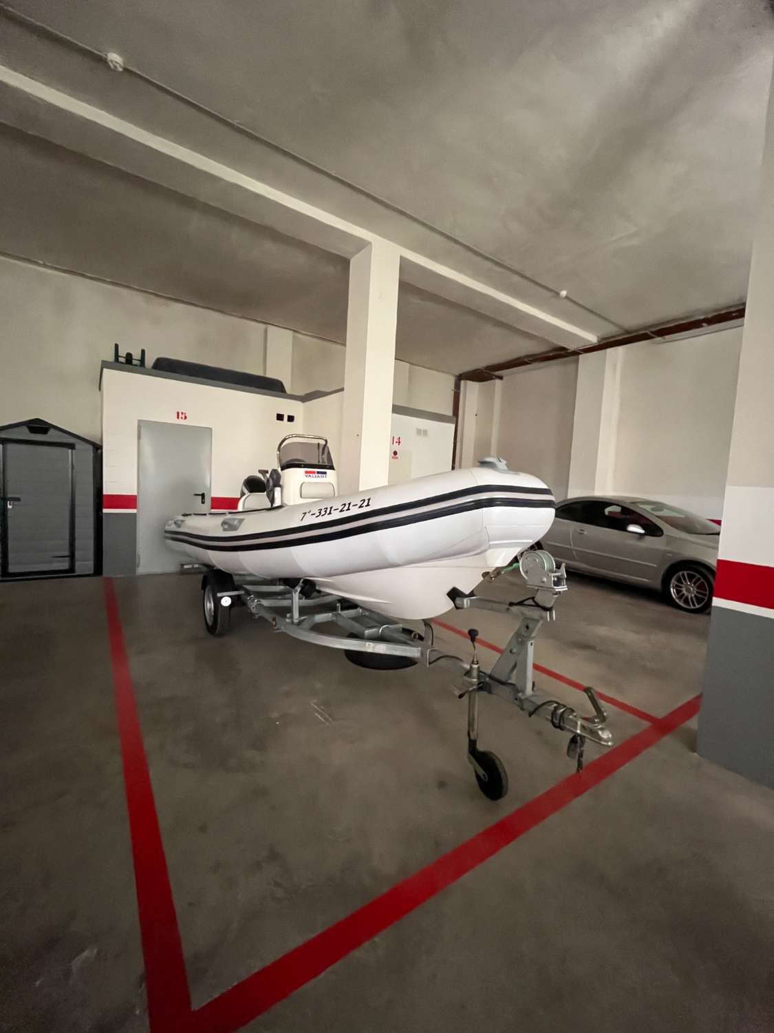 Spacious and perfect garage space with storage room